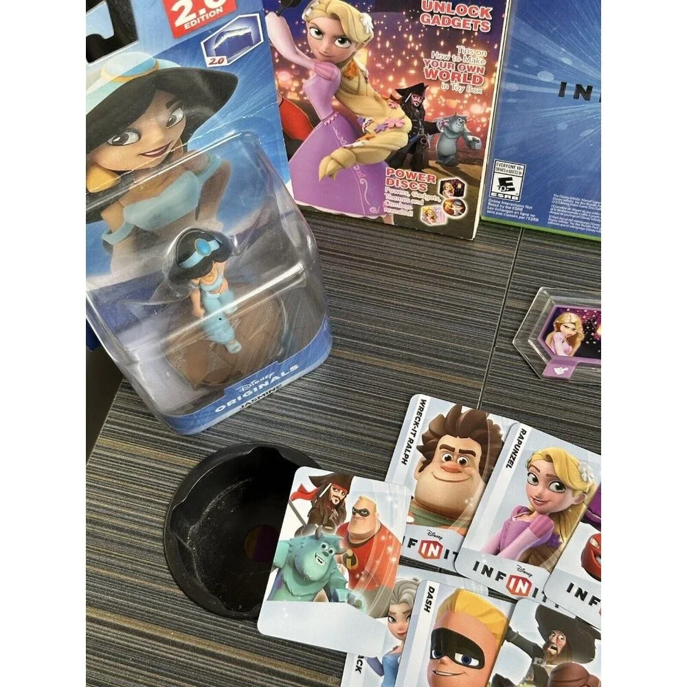Disney Infinity Xbox 360 Jasmine Rapunzel‎ Anna Ronan Book Discs Figures Games